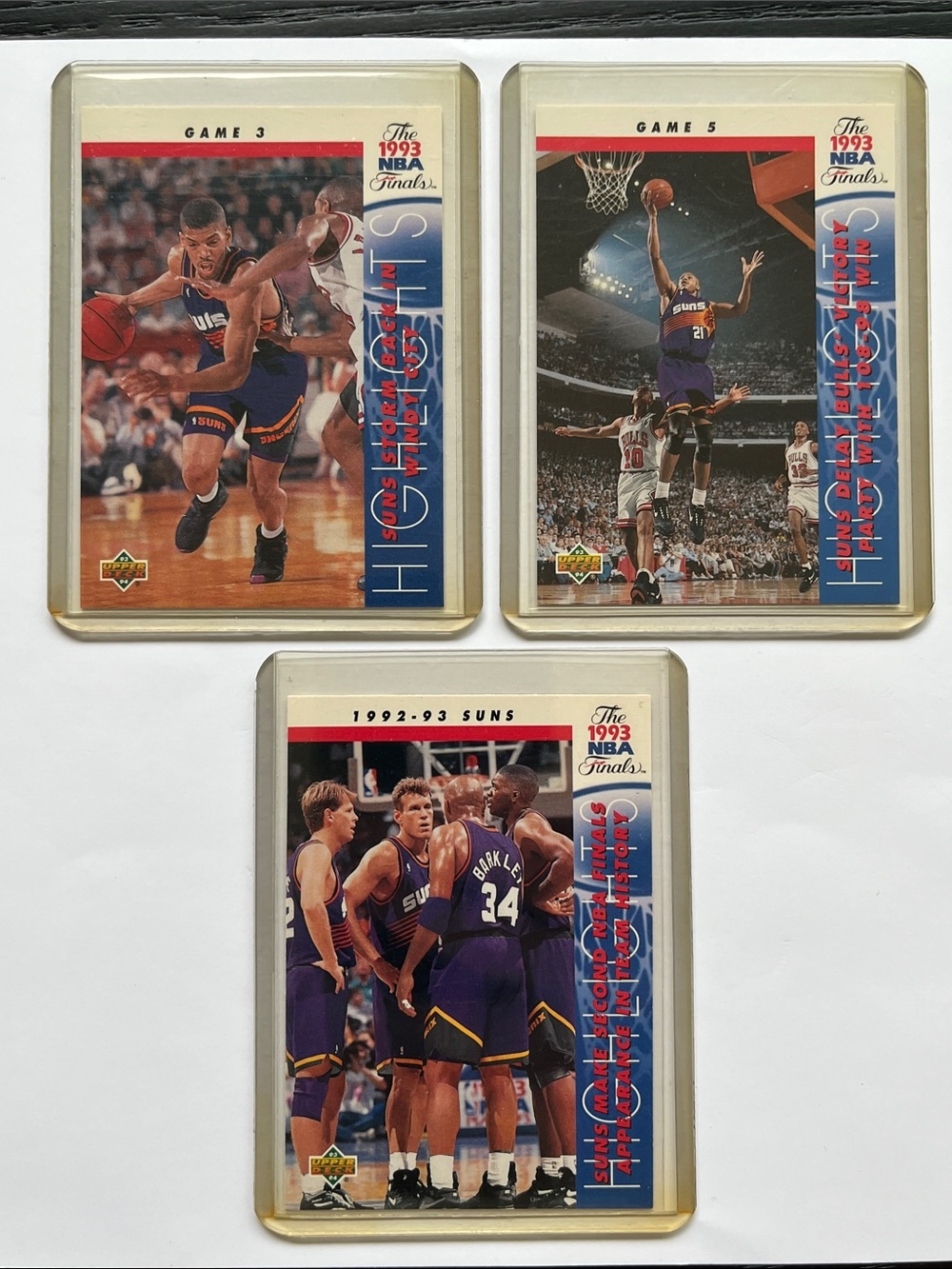 1993-94 Upper Deck NBA Finals. 3 Card Set.